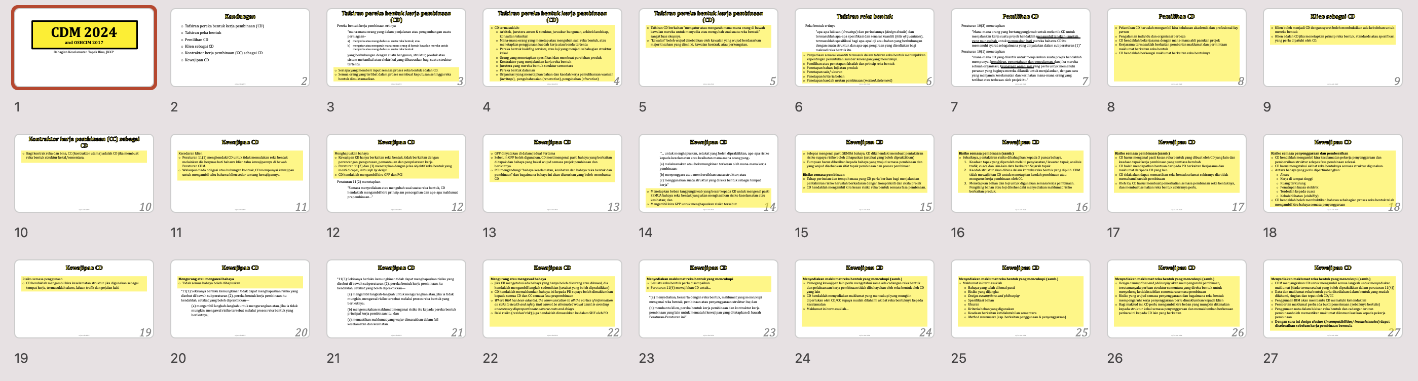 CDM 2024 and OSHCIM 2017